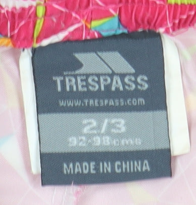 Trespass Girls' Multicoloured Geometric Shorts - 2-3 Years