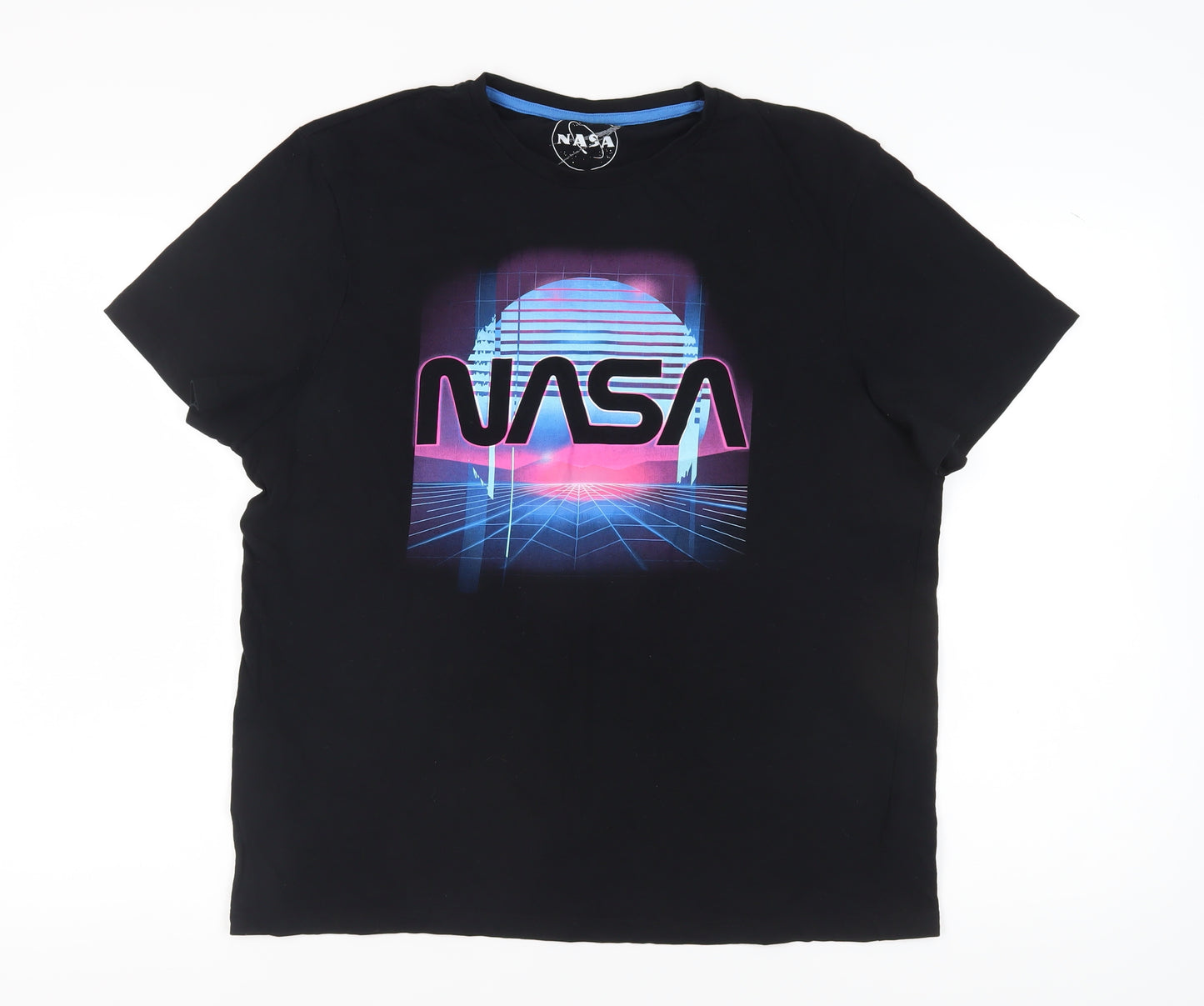NASA Men's Black Space Graphic T-Shirt, XL, Cotton