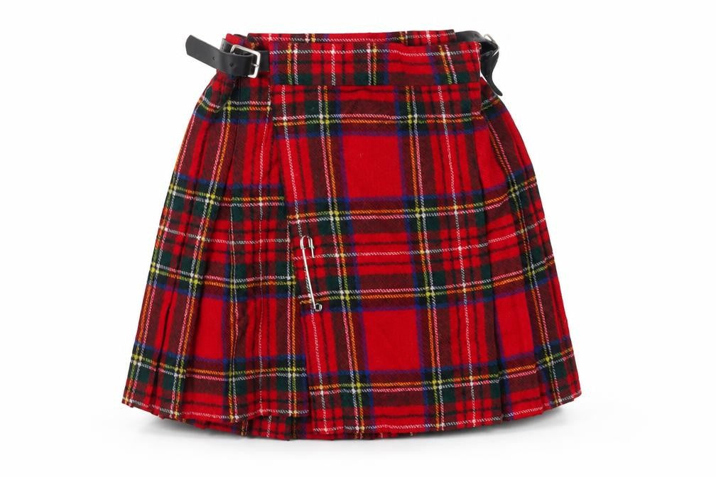 James Pringle Girls Red Wool Pleated Skirt, Age 4