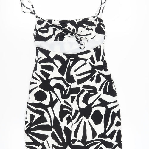 Zara Women's Black White Mini Geometric Dress S