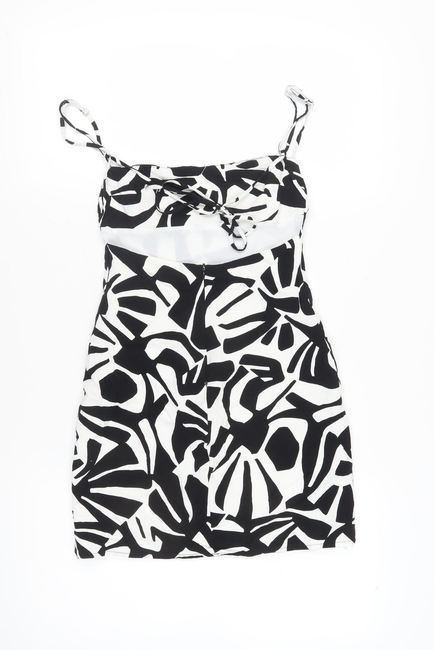 Zara Women's Black White Mini Geometric Dress S