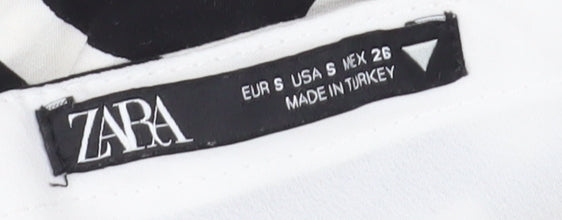 Zara Women's Black White Mini Geometric Dress S