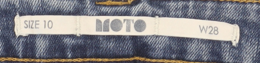 Moto Women’s Blue Denim Cut-Off Shorts Size 10