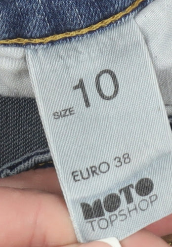 Moto Women’s Blue Denim Cut-Off Shorts Size 10