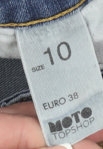 Moto Women’s Blue Denim Cut-Off Shorts Size 10