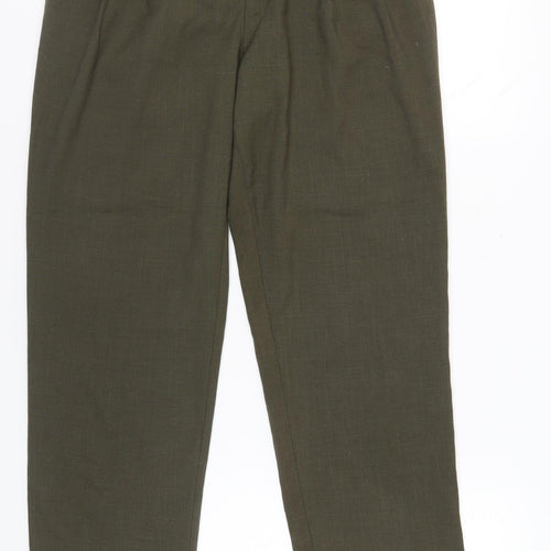 Next Women's Green Trousers Size 10L with Pockets