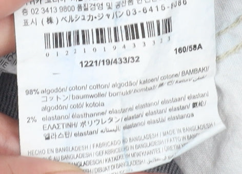 Bershka Women's Blue Denim Mini Skirt, Size 4, Casual