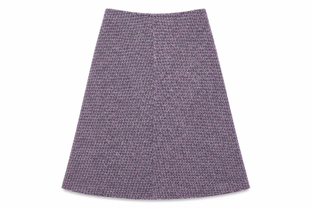 Eastex Women's Purple A-Line Midi Skirt, Size 14