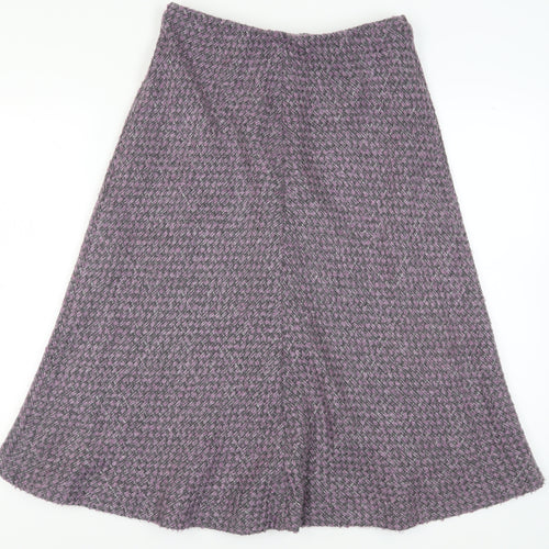 Eastex Women's Purple A-Line Midi Skirt, Size 14