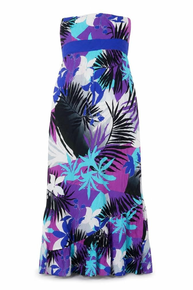 Warehouse Women Multicoloured Floral Long Dress Size 12