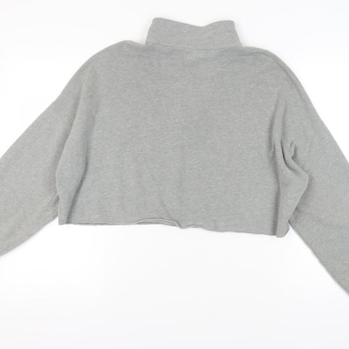 Hollister Women's Grey Pullover Sweatshirt M