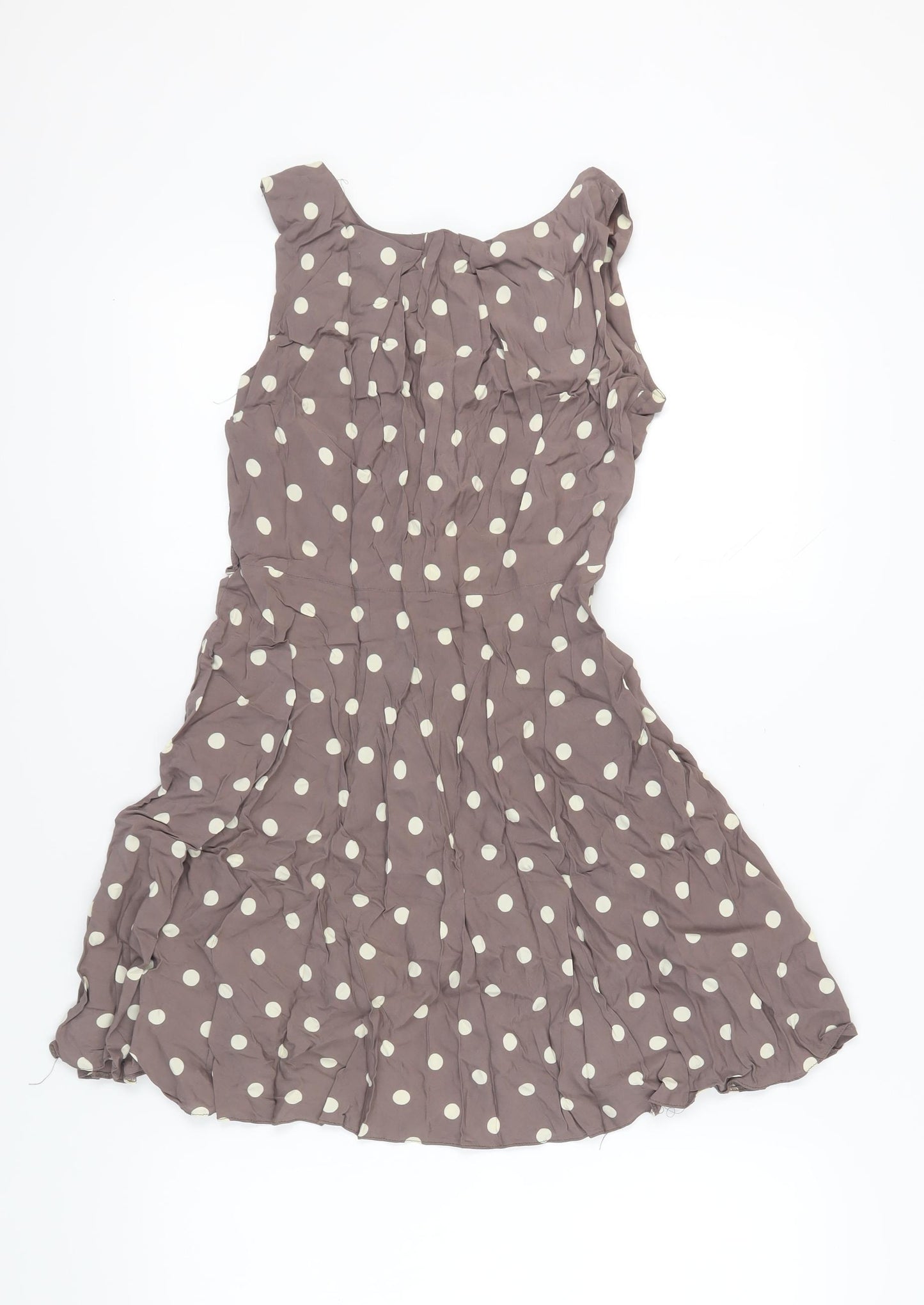 Apricot Women's Brown Polka Dot A-Line Dress M