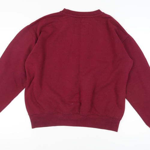 New York Popular Women's Red Sweatshirt M Cotton Blend