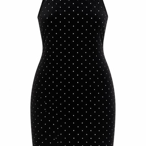 H&M Women's Black Polka Dot Bodycon Midi Dress, Size 12
