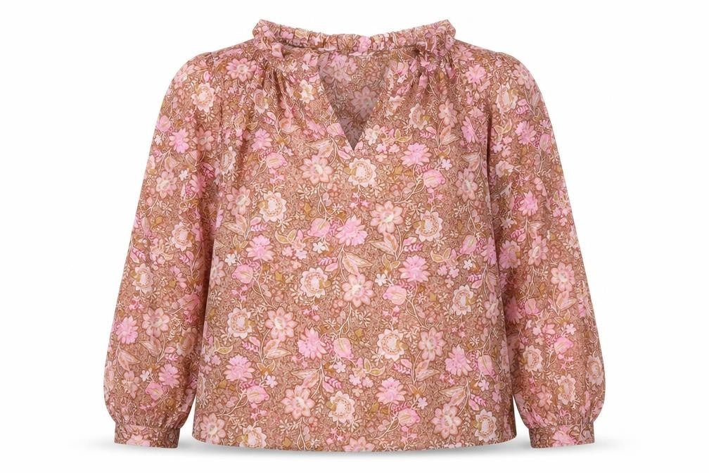 Front view of Mango Women's Multicoloured Floral Blouse