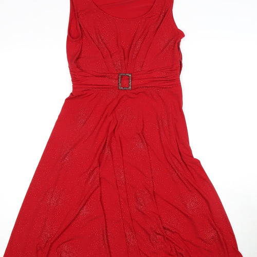 Marks and Spencer Petite Red Sleeveless Dress Size 12