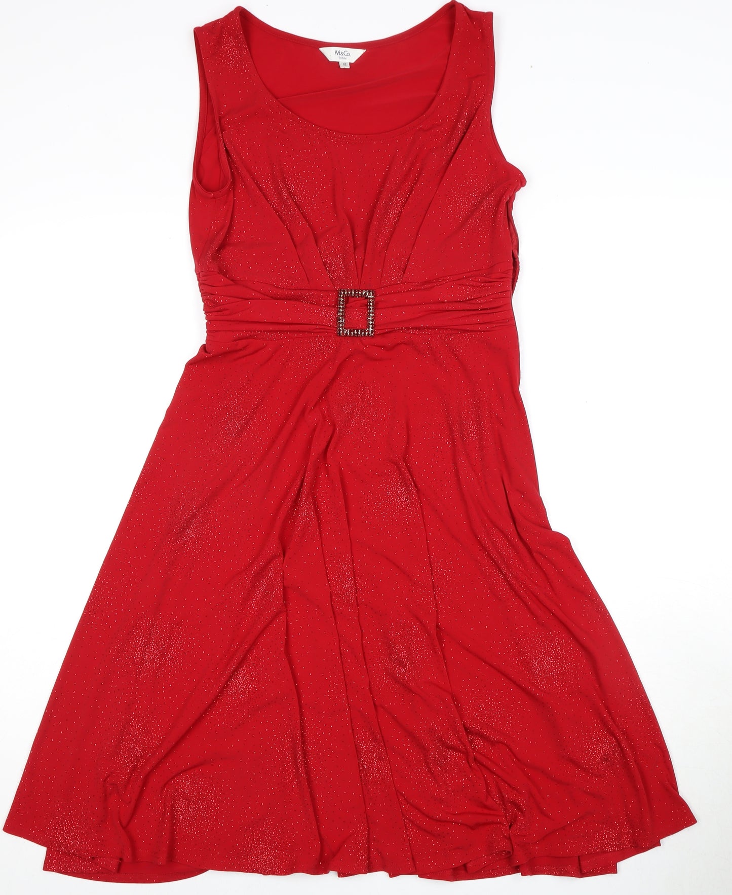 Marks and Spencer Petite Red Sleeveless Dress Size 12