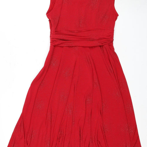 Marks and Spencer Petite Red Sleeveless Dress Size 12