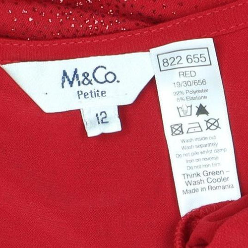 Marks and Spencer Petite Red Sleeveless Dress Size 12