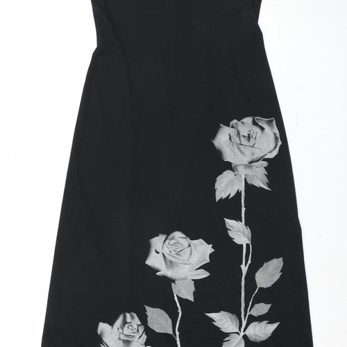 Wonder Woman Women’s Black Floral Slip Dress M