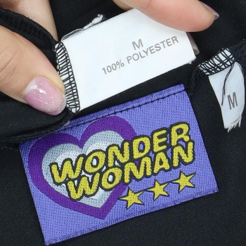 Wonder Woman Women’s Black Floral Slip Dress M