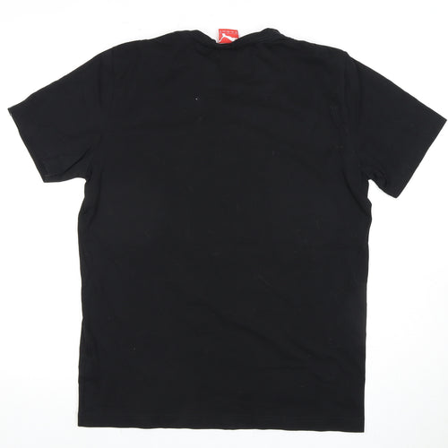 Puma Men's Black Graphic Print T-Shirt, Medium
