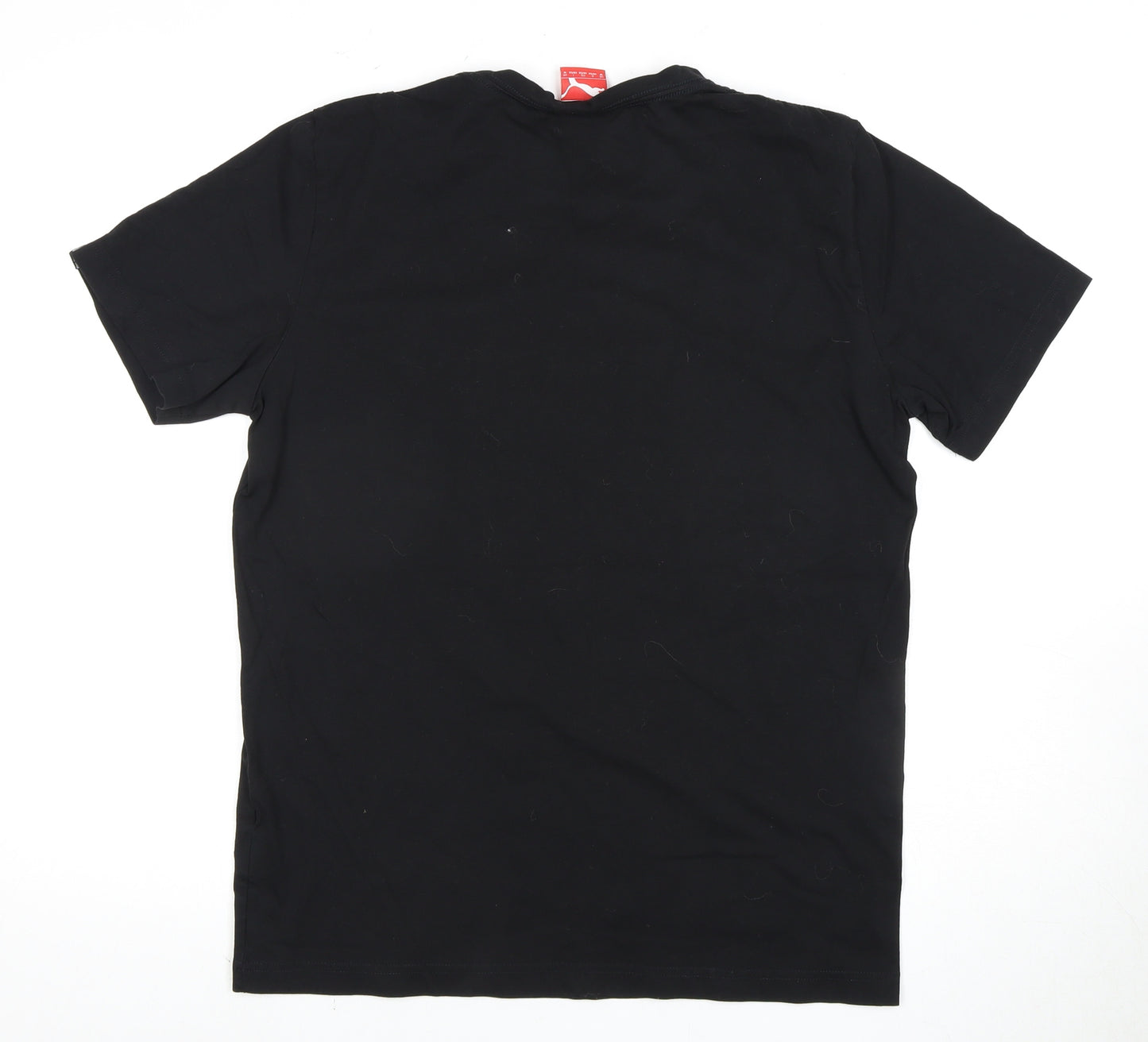 Puma Men's Black Graphic Print T-Shirt, Medium