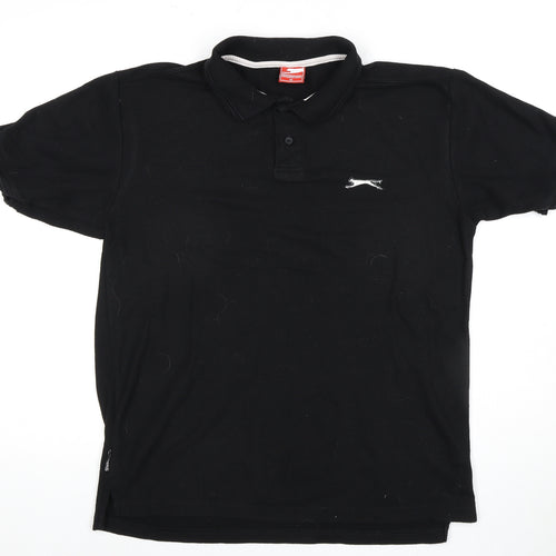 Slazenger Men's Black Polo Shirt M Casual