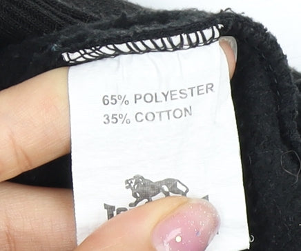 Lonsdale London Men's Black Medium Full Zip Hoodie