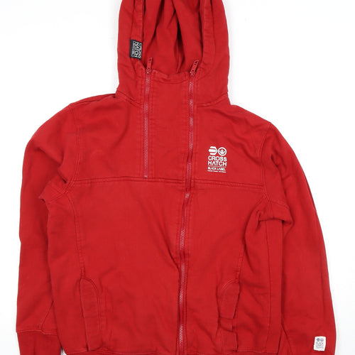 Crosshatch Men's Red Full Zip Hoodie, Medium Size