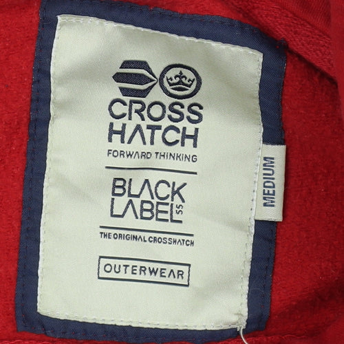 Crosshatch Men's Red Full Zip Hoodie, Medium Size