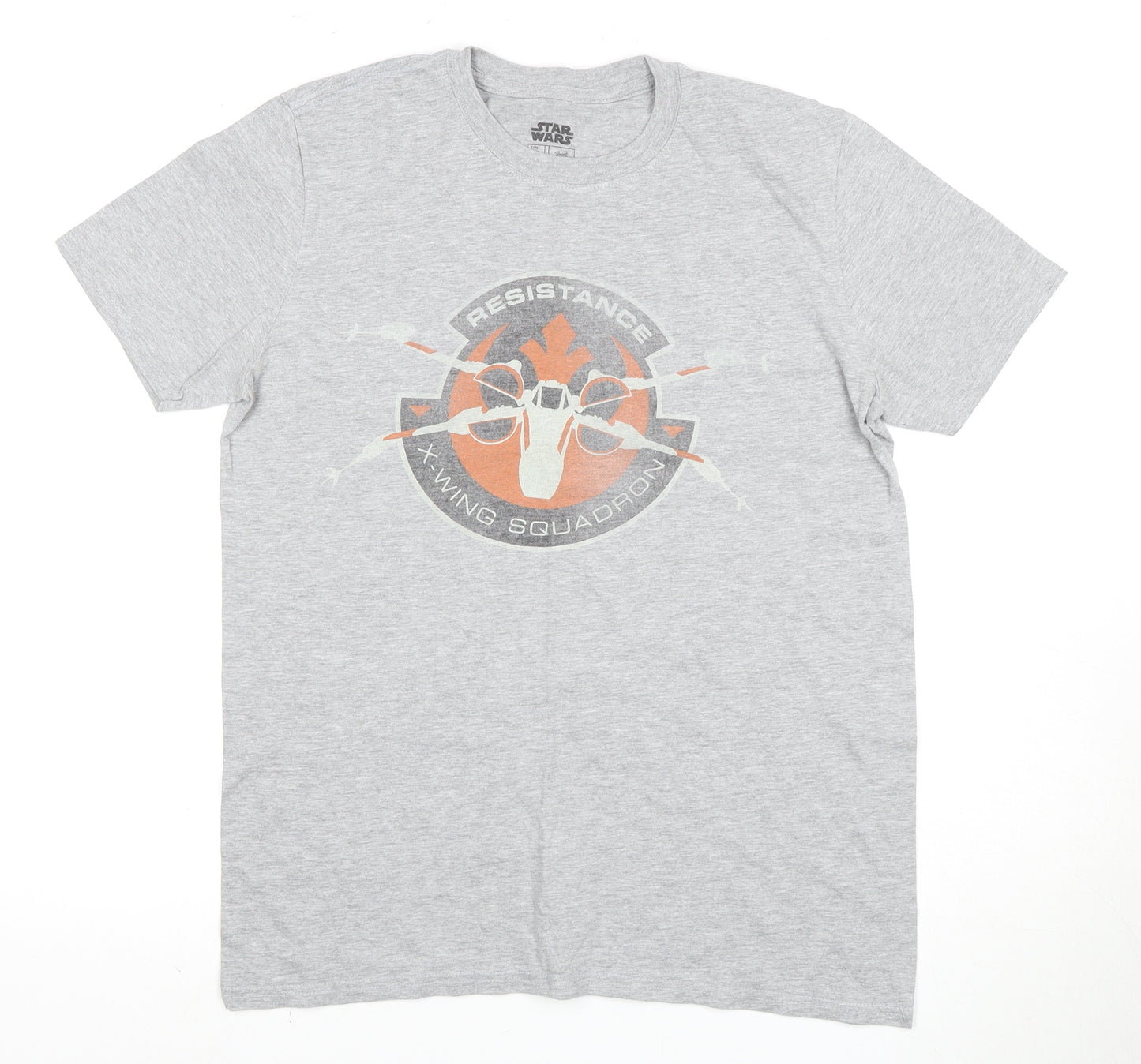 Star Wars Grey Men's T-Shirt, Medium, Short Sleeve