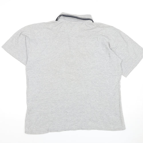 Ellesse Men's Grey Polo, M, Cotton, Short Sleeve