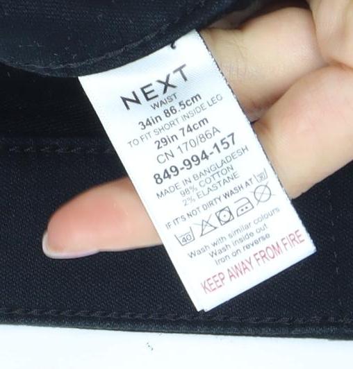 NEXT Men's Black Straight Jeans - Size 34W 29L