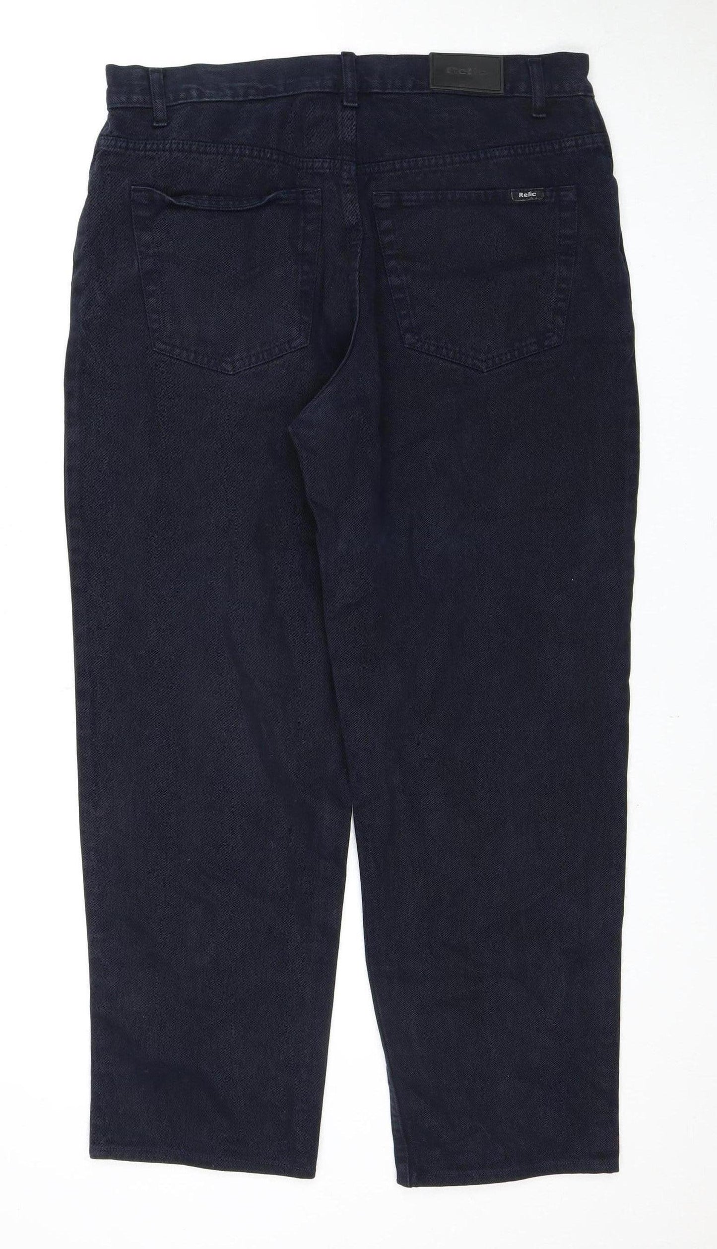 Relic Men's Black Denim Jeans, Cotton, Excellent Condition 30W 34L