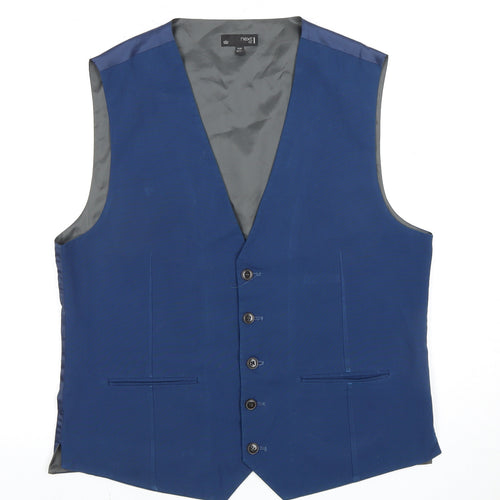Next Men's Blue Waistcoat, Size 40R, Formal