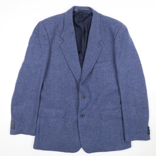 Classic Men's Blue Blazer, Size 40, Wool Jacket