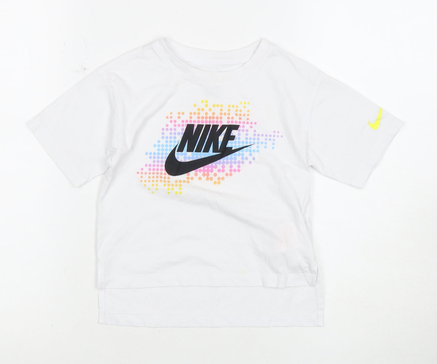 Nike Unisex Kids White Graphic T-Shirt 4-5 Years