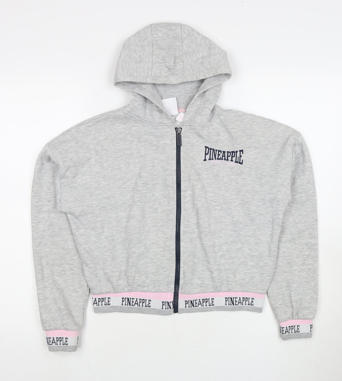 Pineapple Girls Grey Full Zip Hoodie 2 Years with Logo