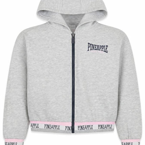 Pineapple Girls Grey Full Zip Hoodie 2 Years with Logo