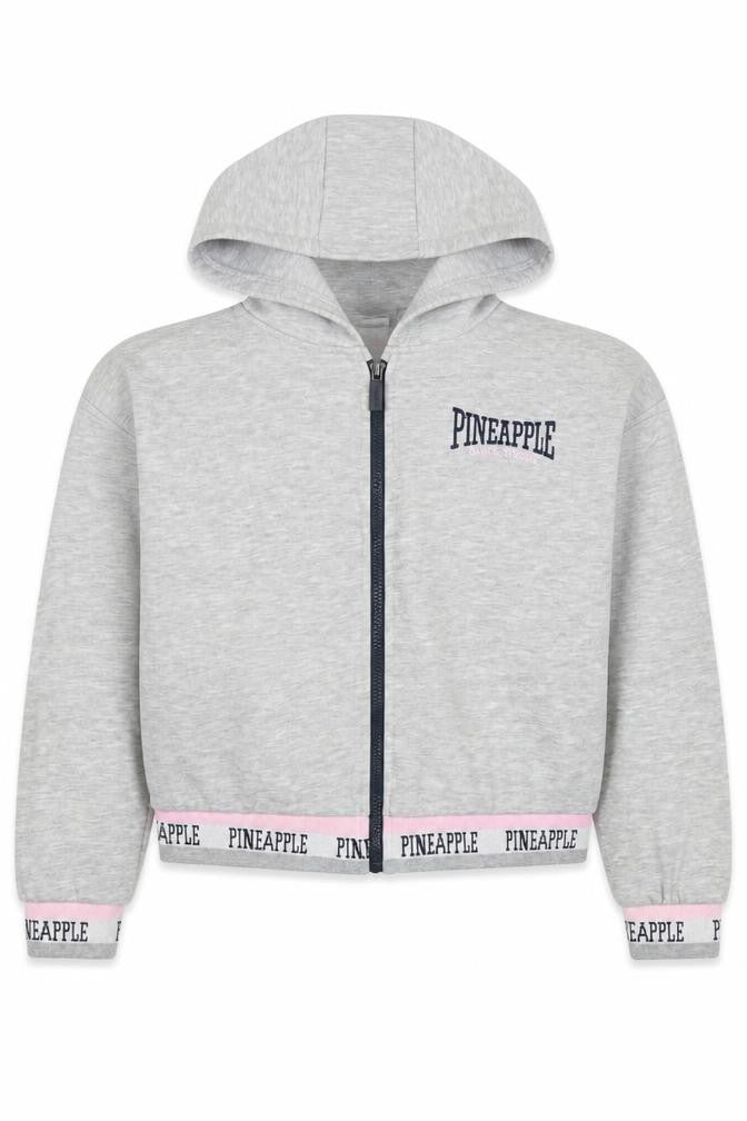 Pineapple Girls Grey Full Zip Hoodie 2 Years with Logo