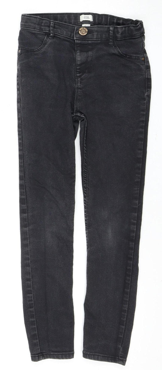 River Island Girls Black Skinny Jeans 9 Years