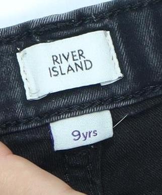 River Island Girls Black Skinny Jeans 9 Years