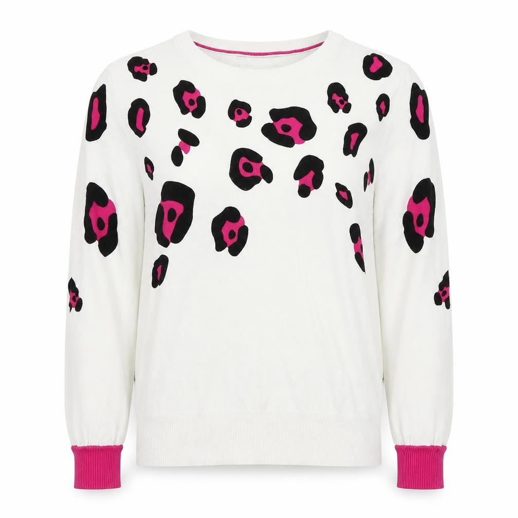 Front view of Next Women's Multicoloured Animal Print jumper