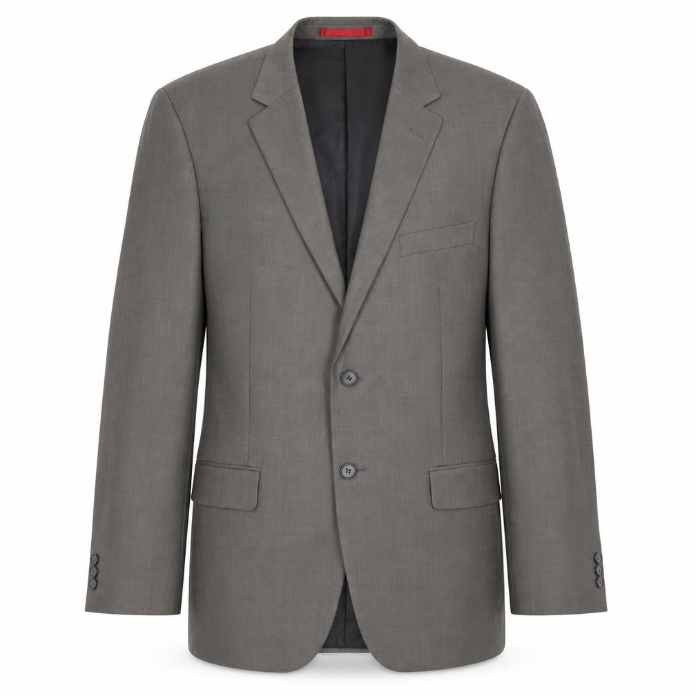 Front view of Burton Men's Grey Regular Fit Blazer 40R Classic