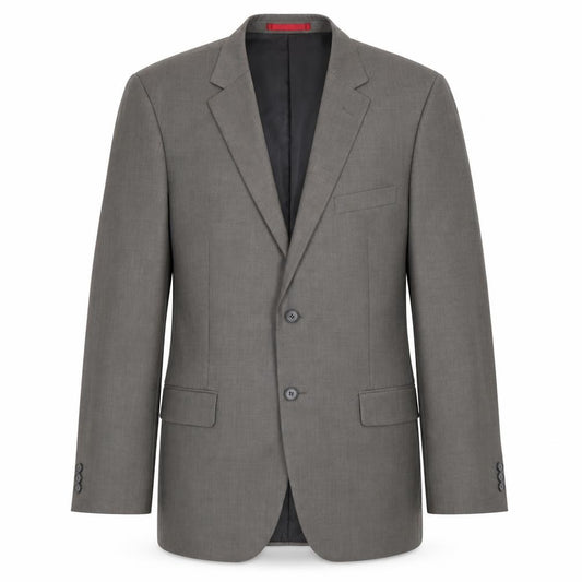 Front view of Burton Men's Grey Regular Fit Blazer 40R Classic