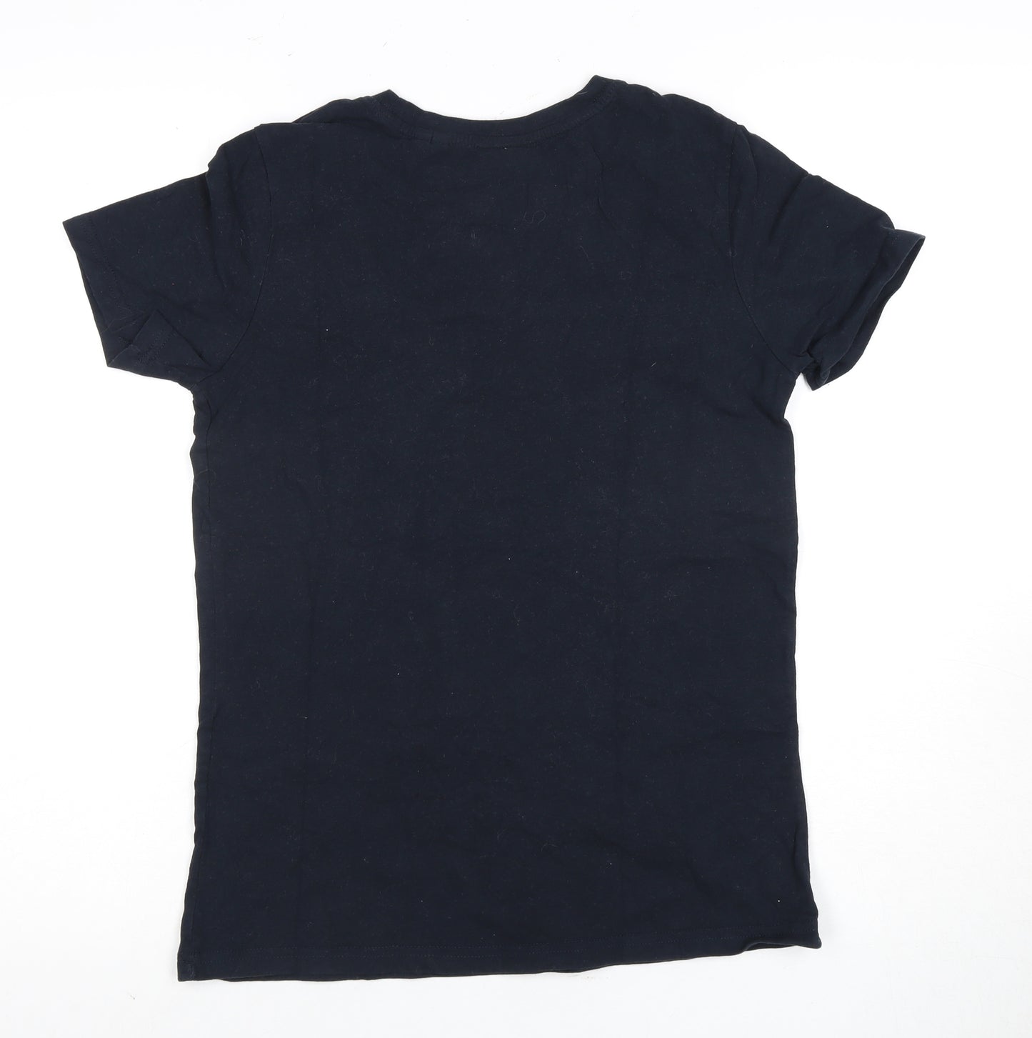 Superdry Women's Blue T-Shirt, Size 8, Casual Graphic