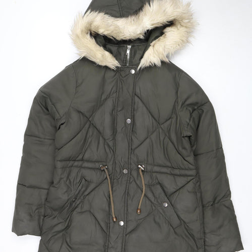 New Look Women's Green Puffer Jacket Size UK 10