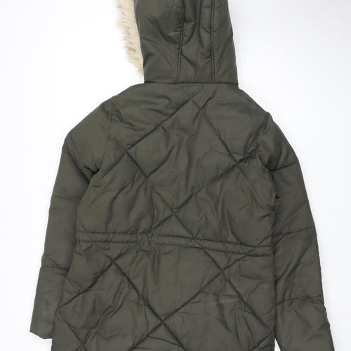 New Look Women's Green Puffer Jacket Size UK 10