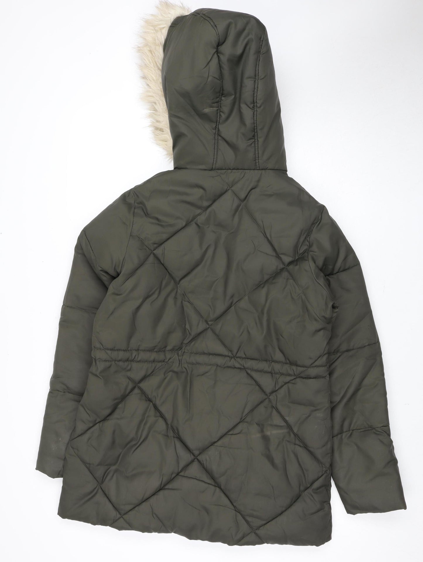 New Look Women's Green Puffer Jacket Size UK 10